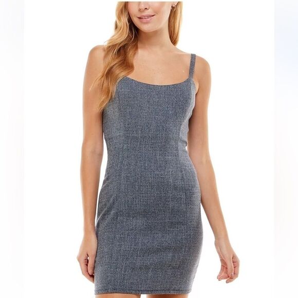 NWT CITY STUDIOS Juniors' 2-Piece Belted Jacket & Dress Set blue size 1 - Picture 9 of 13